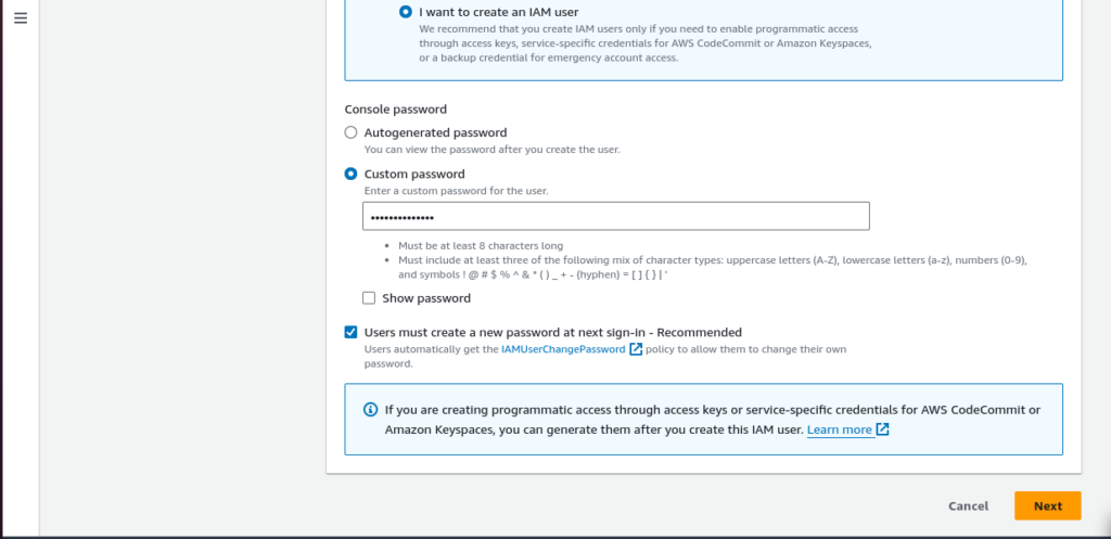 Set User Password Aws Iam Polices